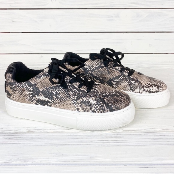 NEW Qupid Faux Snakeskin Chunky Sneakers 6 - Picture 7 of 10